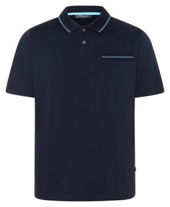 Maerz Fine Uni Mercerized Cotton Poloshirt Navy