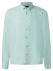 Maerz Garment Dyed Linnen Button-Down Overhemd Iced Mint