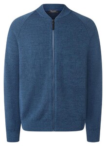 Maerz IQ-Wool Knit Cardigan Uni Color Deep Sea