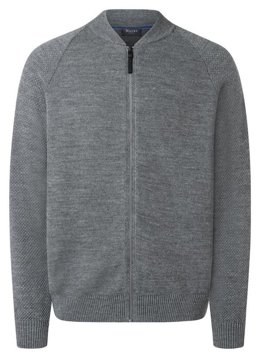 Maerz IQ-Wool Knit Cardigan Uni Color Grey Rock