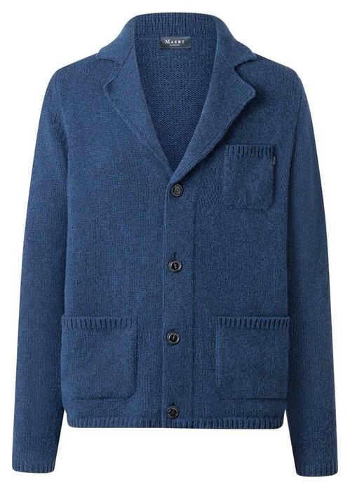 Maerz Knit Button Cardigan Dusk Blue