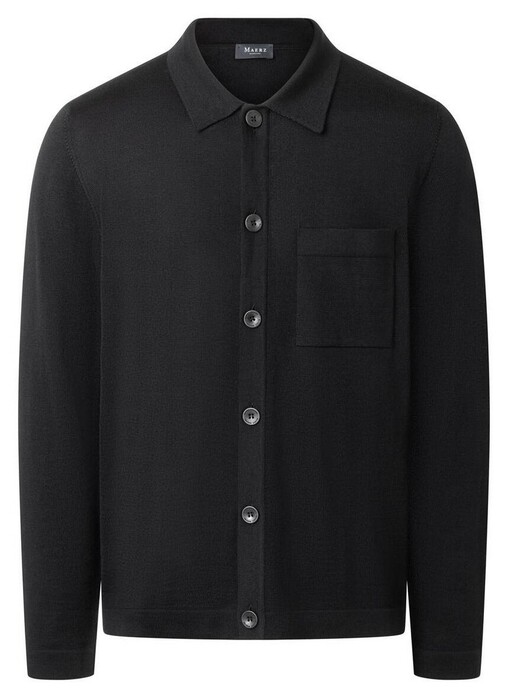 Maerz Knit Merino Superwash Button Closure Cardigan Black