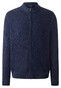 Maerz Knit Texture Cardigan Garment Dyed Navy