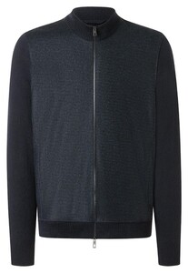 Maerz Knit Zip Merino Superfine Cardigan Navy