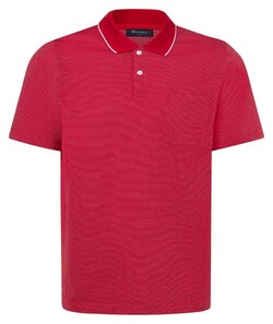 Maerz Knitted Micro Dot Luxury Mercerized Cotton Polo Flash Red