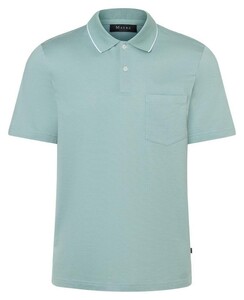 Maerz Knitted Micro Dot Luxury Mercerized Cotton Polo Iced Mint
