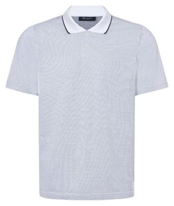 Maerz Knitted Micro Dot Luxury Mercerized Cotton Poloshirt Pure White