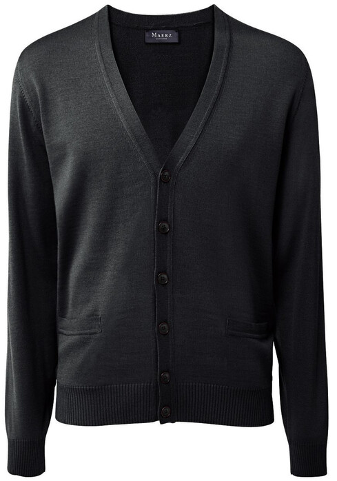 Maerz Knopen Vest Cardigan Anthracite Grey