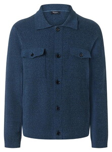 Maerz Large Buttons Organic Cotton Polyamide Blend Vest Dawn Blue