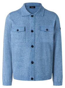 Maerz Large Buttons Organic Cotton Polyamide Blend Vest Midnight Sail