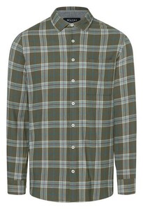 Maerz Light Flanel Check Overhemd Donker Groen