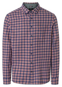 Maerz Light Flannel Button Down Check Shirt Carmine Red