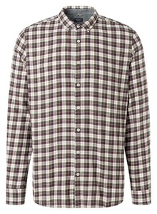 Maerz Light Flannel Check Button Down Shirt Dark Green