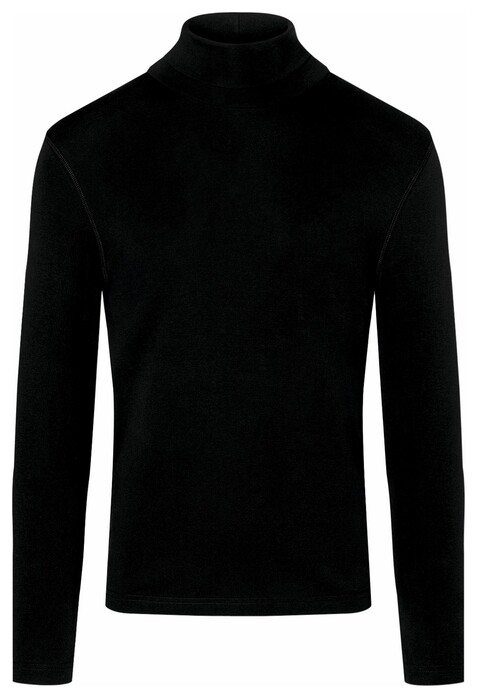 Maerz Long Sleeve Cotton T-Shirt Black