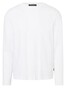 Maerz Long Sleeve Crew Neck Cotton T-Shirt Pure White