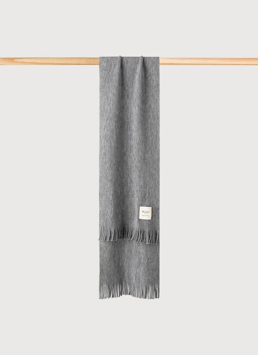 Maerz Luxury Merino Stripe Sjaal Silver Fox