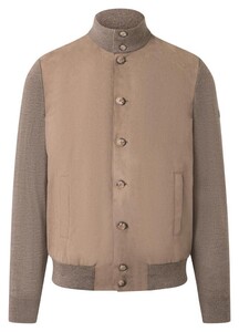 Maerz Luxury Superfine Merino Amaretta Combination Cardigan Hardwood