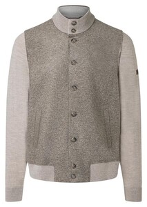Maerz Mélange Effect Superfine Merino Cardigan Iced Latte