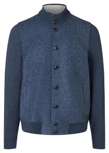 Maerz Mélange Effect Superfine Merino Cardigan Nightfall Blue