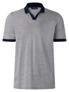 Maerz Mercerized Cotton Allover Mini Pattern Poloshirt Frappuccino