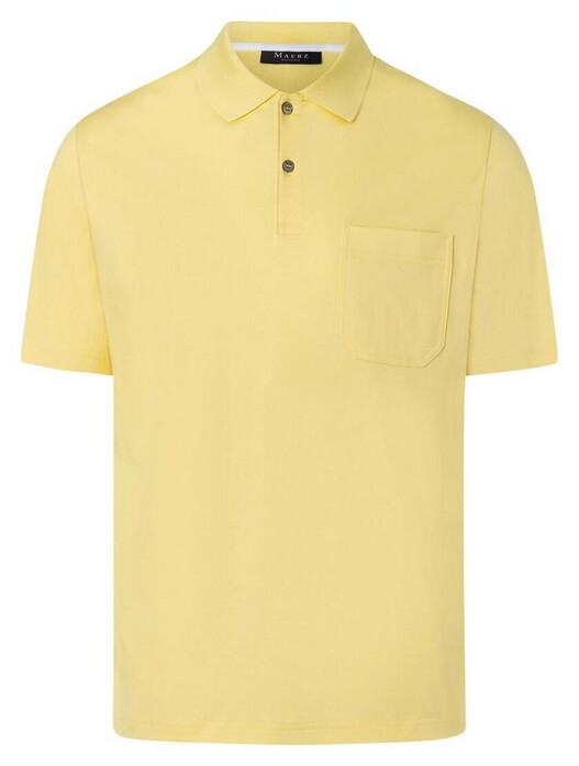 Maerz Mercerized Cotton Uni Polo Milky Lemon