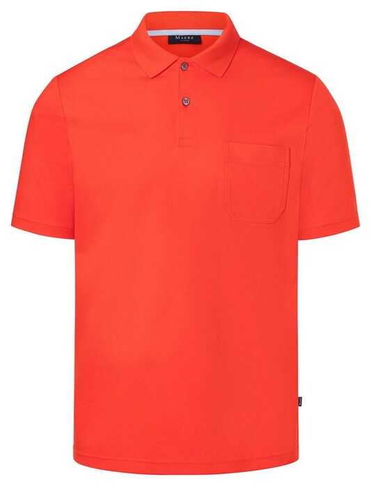 Maerz Mercerized Cotton Uni Poloshirt Caribbean Red