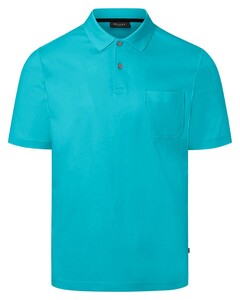 Maerz Mercerized Cotton Uni Poloshirt Fresh Aqua