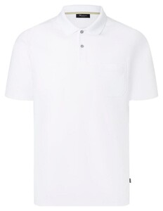 Maerz Mercerized Cotton Uni Poloshirt Pure White