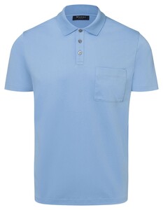 Maerz Mercerized Cotton Uni Poloshirt Stone Blue