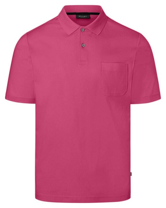 Maerz Mercerized Cotton Uni Poloshirt Warm Pink