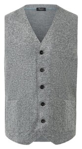 Maerz Merino Extrafine Button Gilet Silver Fox