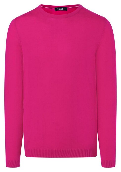 Maerz Merino Extrafine Roundneck Pullover Pink Duplex