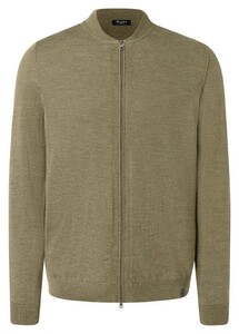 Maerz Merino Extrafine Two-Way Zip Knit Cardigan Earthy Green