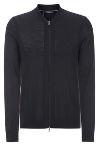 Maerz Merino Extrafine Zipper Cardigan Navy