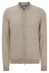 Maerz Merino Extrafine Zipper Cardigan Sea Shell