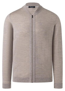 Maerz Merino Extrafine Zipper Vest Iced Latte