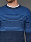 Maerz Merino Striped Pullover Dusk Blue