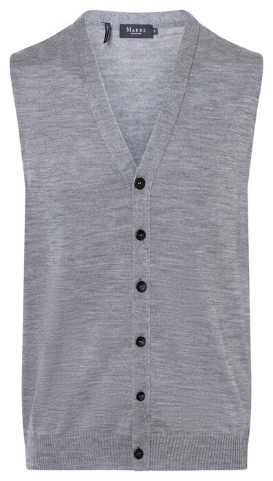 Maerz Merino Superwash Buttons Gilet Mercury Grey