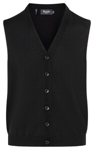 Maerz Merino Superwash Buttons Gilet Zwart