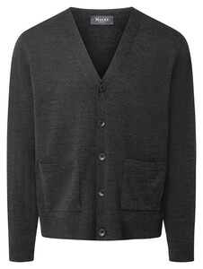 Maerz Merino Superwash Knit Button Cardigan Anthracite Grey