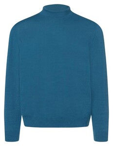 Maerz Merino Superwash Regular Fit Turtleneck Pullover Teal Water