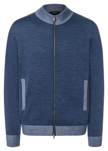 Maerz Merino Superwash Subtle Mélange Full Two-Way Zip Vest Deep Sea