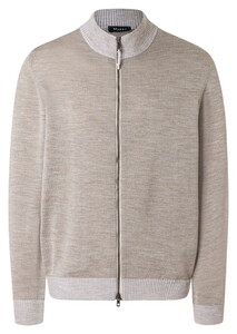 Maerz Merino Superwash Subtle Mélange Full Two-Way Zip Vest Iced Latte