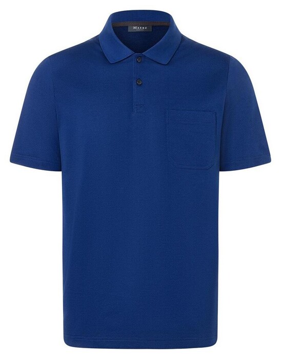 Maerz Mini Dot Faux Uni Polo Nautic Blue