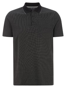 Maerz Mini Dot Faux Uni Polo Polo Zwart