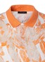 Maerz Modern Abstract Leaves Pattern Cotton Piqué Polo Tangerine