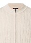 Maerz Modern Classic Cable Knit Pattern Zip Cardigan Dark Pearl