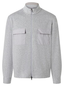 Maerz Modern Luxury Full Zip Sweat Vest Clear Silver