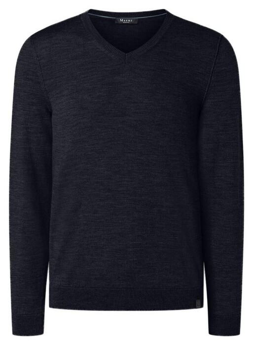 Maerz Modern Merino Extrafine V-Neck Pullover Navy