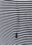 Maerz Modern Round Neck Cotton Stripe T-Shirt Navy